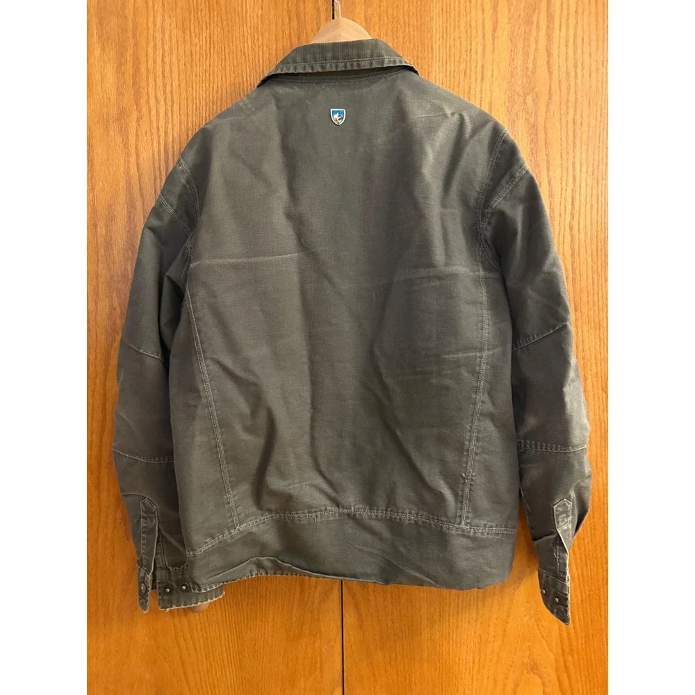 Kuhl Vintage Patina Dye Jacket Mens Size M Olive Green Rugged Gorpcore Workwear